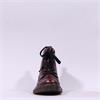Rieker Laced Biker Boot With Side Zip - Wine Leather